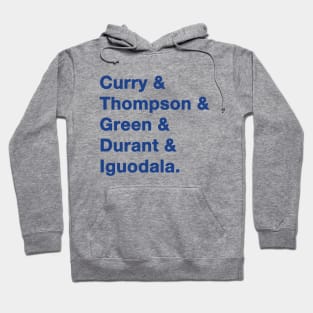 2017 18 Golden State Warrior Greats Blue Hoodie